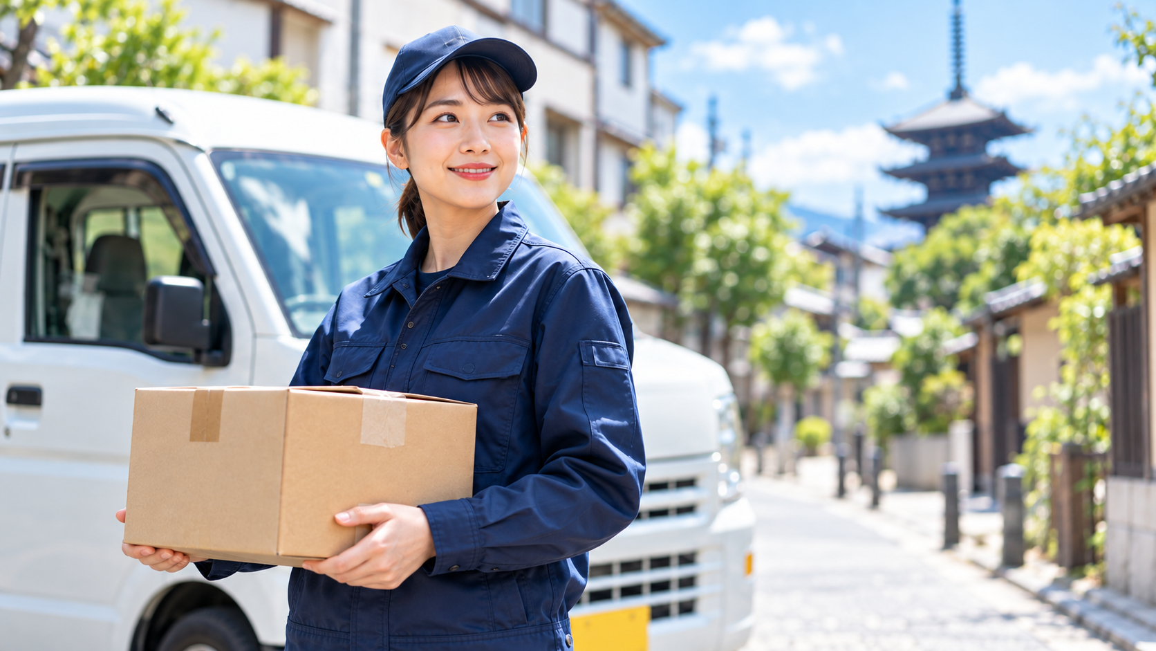 軽貨物配送を担当する女性ドライバー